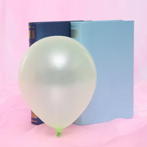 Detail scene showing a 10-inch thickened pearlescent round balloon for wedding decoration.