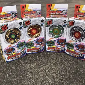 Alloy battle spinning top toy set with 6D system for kids aged 8 and up, durable metal play.