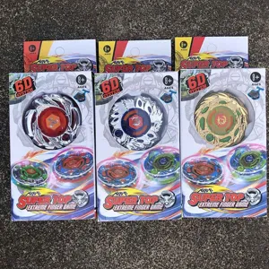 Kids spinning top toy set with 6D system luminous design outdoor battle top packaging box