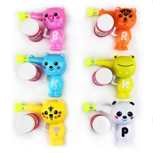 Niños dibujos animados animal manual pistola de burbujas juego con agua, juguetes lindos coloridos.