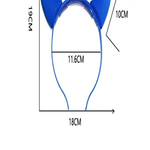 Blue light-up ox horn headband LED flashing devil horns hair hoop party costume accessory