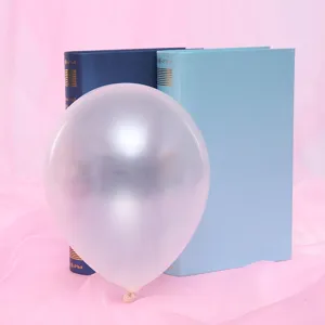 Pearlescent white round latex balloon detail, perfect for wedding party decoration arches.