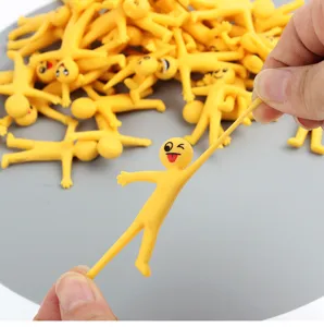Gelbes dehnbares Dekompressionsspielzeug Miniatur Drückfigur für Kinder und großen Spaß