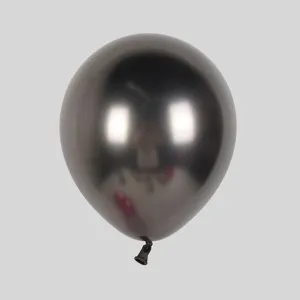 10 inch thickened pearlescent round balloon metallic black wedding party decoration decor