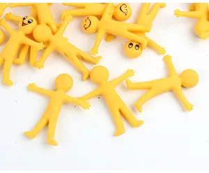 Mini gelbes dehnsames klebriges Männchen Dekompressionsspielzeug, lustiges Sensorik-Spielzeug.