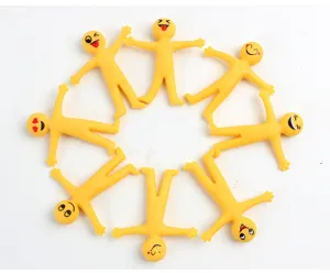 Gelbes flexibles klebriges Männchen dehnbares Antistress-Spielzeug Minifigur für Kinder