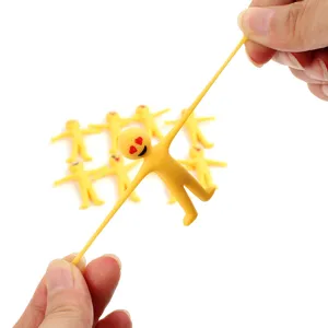 Gelbes Dehnbares Männchen Squishy Spielzeug Dekompression Neuheit Lustig Stressabbau Fidget Toy Geschenk Für Kinder Erwachsene