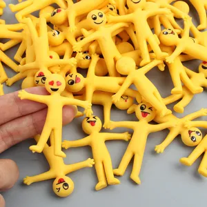 Gelbes klebriges Dehnmännchen Dekompression Spielzeug niedliches Mini Fidget Toy