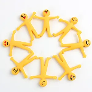 Gelbes dehbares Knetmännchen Spielset, lustiges Anti-Stress Entspannungsspielzeug für Kinder.