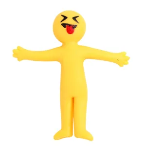 Gelbes dehnbares Anti-Stress-Spielzeug, Mini-Knetfigur für Kinder und Erwachsene Entspannung.