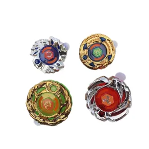 Alloy metal battle spinning top set four pieces glowing children interactive toy gift