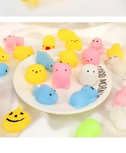 Cute mochi squishy toys set, assorted animal stress relief toys for kids and fun desk decor.