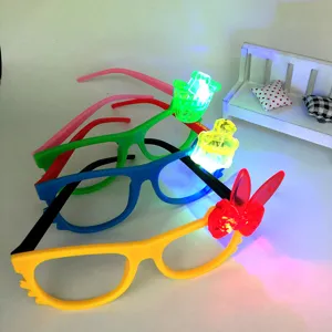 Πολύχρωμα LED γυαλιά που αναβοσβήνουν πάρτι φωτεινό πλαστικό παιχνίδι για παιδιά