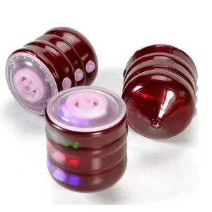 Electronic flashing spinning top toy featuring colorful lights and music effects.