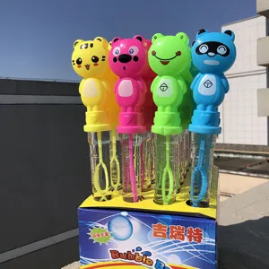 38cm cute animal bubble wand toy with bubble liquid, funny outdoor interactive toy for kids.
