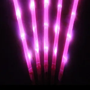 Bastón luminoso LED de concierto, barra fluorescente rosa electrónica para fiestas y eventos.