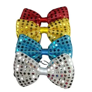 LED Sequin Bow Tie Flashing Party Bowtie Colorful Stage Performance Wedding Supplies