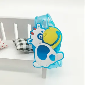 Cartoon luminous silicone slap bracelet flashing children toy LED wrist band cute party gift