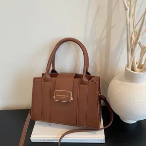 Sac Cabas Décontracté en Cuir PU pour Femmes Grand Sac à Main Simple Sac Bandoulière Mode