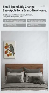 Detalle de papel tapiz de mármol autoadhesivo, pegatina de pared PVC impermeable hogar