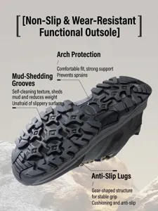 Scarpe da trekking impermeabili da uomo con suola in gomma antiscivolo per attivita
