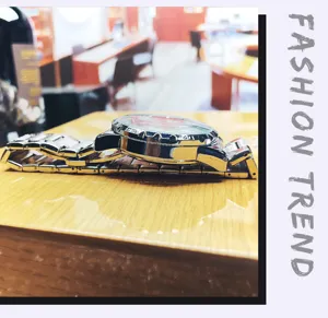 Men's stainless steel mechanical watch with luminous hands, durable metal strap and waterproof design.