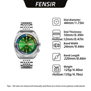 Herren Automatikuhr mechanische Armbanduhr aus Edelstahl mit grünem Zifferblatt Design