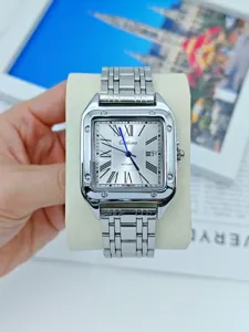 Luxus quadratische automatische mechanische Armbanduhr mit römischen Ziffern Armband.