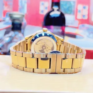 Herren automatik mechanische Uhr Luxus Edelstahl goldene Armbanduhr business