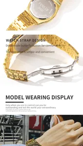 Vintage carved quartz watch for men, stylish business steel strap, luxury waterproof design.