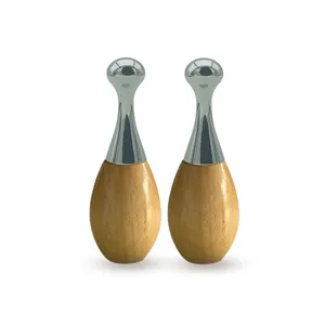Stainless Steel Wood Facial Gua Sha Massage Tool Meridian Scraping Stick Portable Eye Face Massager Beauty Tool