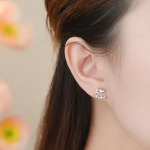 Raffinate orecchini a lobo con coda di sirena e stella in argento sterling per donne, gioielli.