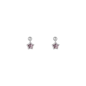 Boucles d'oreilles étoile en argent sterling zircone mignonnnes bijoux pour femmes