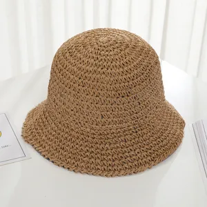 Cappello secchiello in paglia fatto a mano stile giapponese cappello sole traspirante