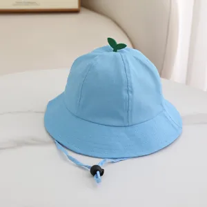 Kinder hellblauer Fischerhut mit Spross Sonnenschutz Outdoor Reise Sommer Strand Kappe