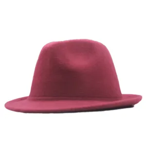 Klassischer Wollfilz Fedora Hut für Herbst Winter, stilvoller britischer Gentleman Hut.