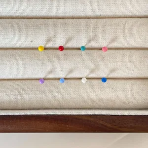 Kleine 925 Silber bunte Epoxidharz Kugel Ohrstecker, süße Candy Farbe Ohrringe Schmuck.