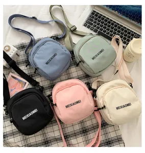 Canvas crossbody bag for women casual small square shoulder bag multi color stylish purse