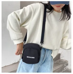 Canvas Crossbody Bag Casual Small Shoulder Bag for Women Simple Daily Commuter Bag