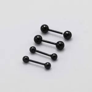 S925 Sterling Silber Rundperle Ohrstecker Minimalistisch Winzige Kugel Piercing Schmuck Für Damen Herren Schlaf Freundlich Silber Schwarz