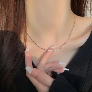 Collier Ras de Cou en Argent Sterling 925 Perles Fait Main Bijou Élégant pour Femme Tendance