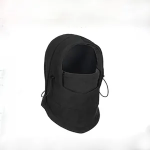 Cagoule de Plein Air en Polaire Chapeau Épais Thermique Sport Ski Coupe-vent Masque Visage Cache-col pour Cyclisme Homme Femme
