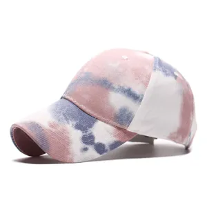 Unisex καπέλο μπέιζμπολ tie-dye, χρωματιστό καλοκαιρινό καπέλο ηλίου με κυρτό γείσο.