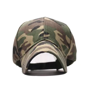 Mens camo baseball cap outdoor sun protection duckbill hat spring fashion apparel detail.