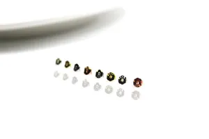 Detailansicht von Silber Ohrring Rückseiten und mehrfarbig plattierten Verschlüssen.