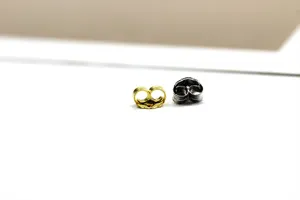 Gold und silber metall ohrring rucksitz, sichere schmetterling ohrstecker zubehoer.