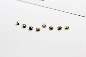 Mehrfarbige Blumenform Ohrringrueckseiten Metall Zubehoer fuer Schmuckherstellung
