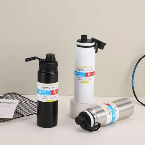 Bouteille d'eau isotherme en acier inoxydable grande capacité gourde de sport portable