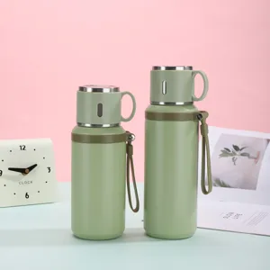 Bouteille isotherme simple en acier inoxydable 316 unie portable sport en plein air gourde de voyage