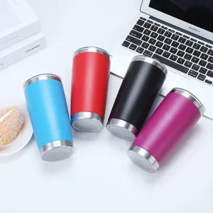 Gobelet isotherme en acier inoxydable 20oz tasse de voyage pour boissons chaudes froides.